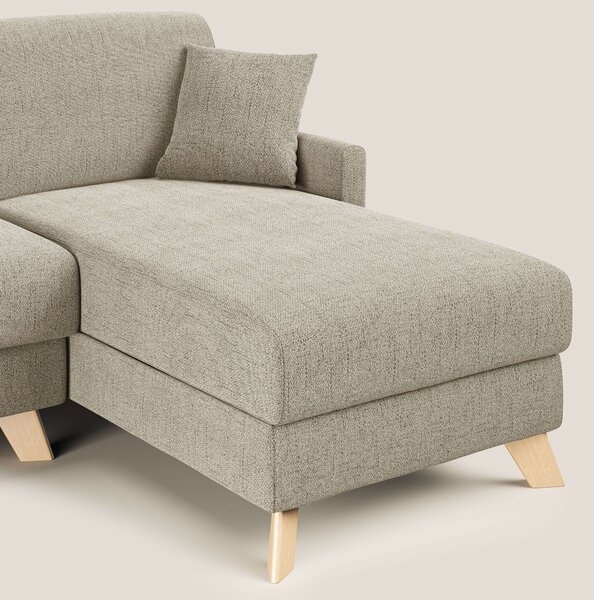 Edgar divano letto angolare in tessuto felis impermeabile T03 beige