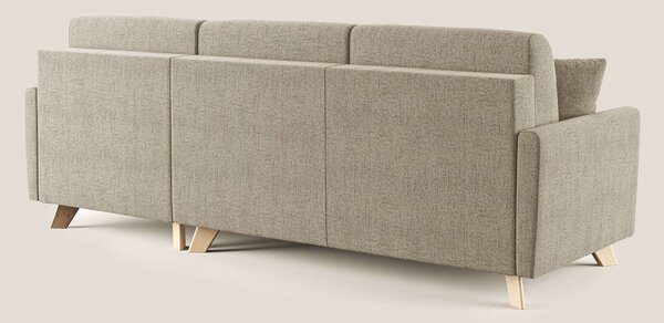 Edgar divano letto angolare in tessuto felis impermeabile T03 beige
