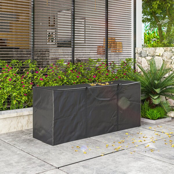 Borsa Portaoggetti Impermeabile 175x55x75 cm Capacità 720L con Maniglie in Tessuto Oxford 600D Nero