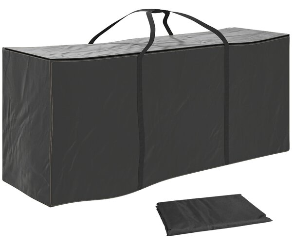 Borsa Portaoggetti Impermeabile 175x55x75 cm Capacità 720L con Maniglie in Tessuto Oxford 600D Nero