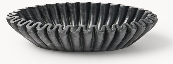Ciotola decorativa ovale in marmo fatta a mano Santorini, larg. 35 cm