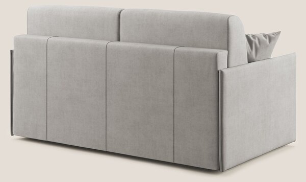Evans Divano letto in morbido tessuto impermeabile T02 grigio chiaro