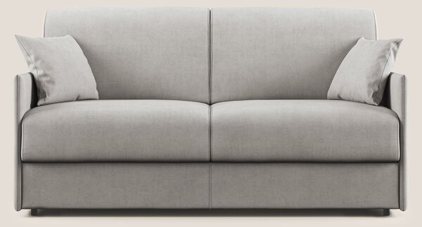 Evans Divano letto in morbido tessuto impermeabile T02 grigio chiaro