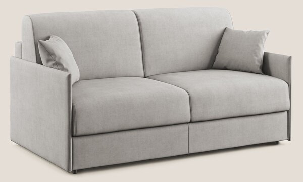 Evans Divano letto in morbido tessuto impermeabile T02 grigio chiaro