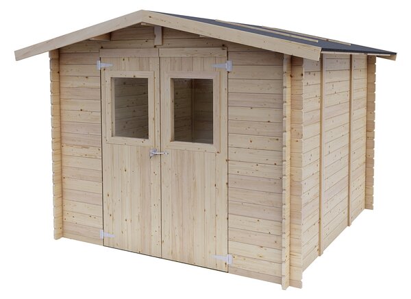 Casetta Box da Giardino 249x249x180-204A cm Bh25 Forrest in Legno di Abete PEFC