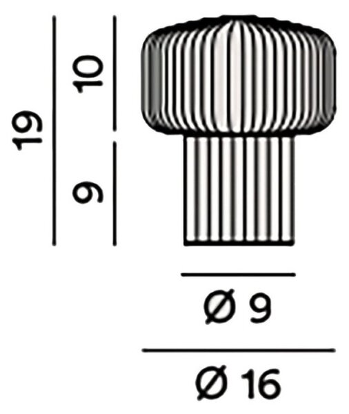 Abat-jour moderna perenz otty 8508 e g9 led ceramica marrone vetro bianco plissettato - Perenz