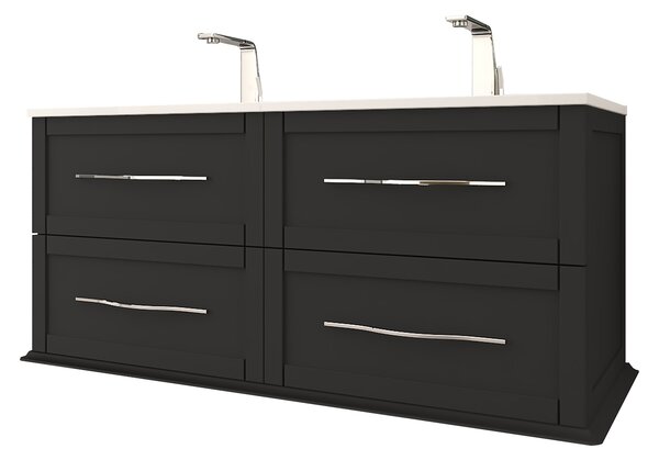 Mobile da bagno sotto lavabo senza top Tiffany L 120 x P 46 x in mdf Grafite