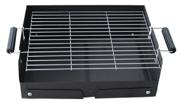 Barbecue a Carbone 50,5x34,5x31,5 cm Pieghevole in Acciaio Adventure Nero