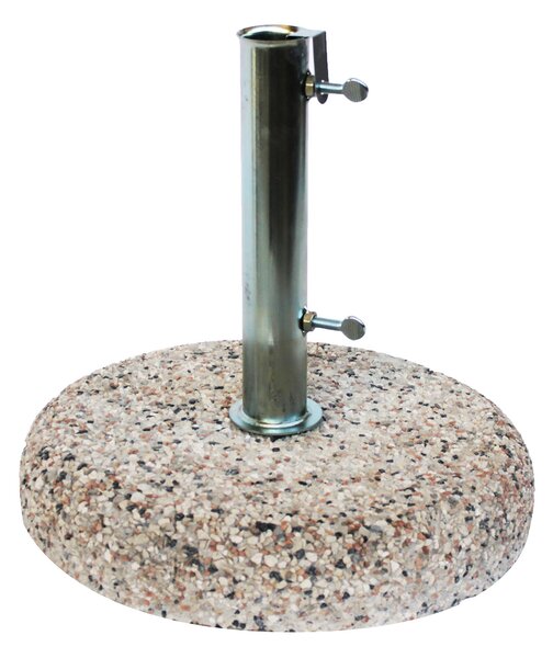 Base per Ombrellone da Giardino Tubo da Ø55mm Peso 25 kg in Graniglia