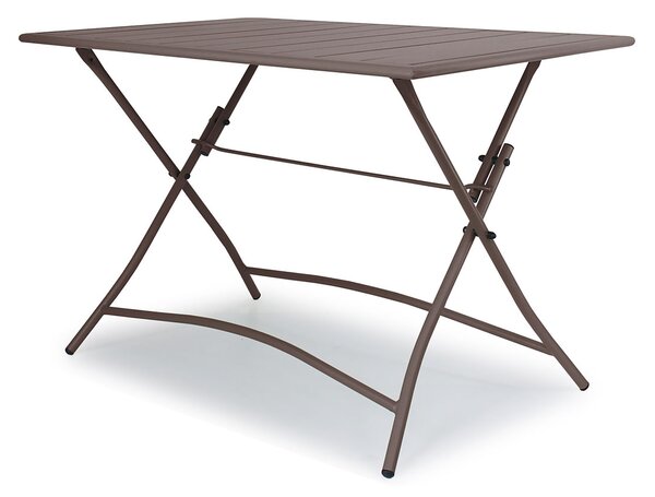 Tavolo da Giardino Pieghevole 110x70x73 cm in Ferro Bronzo
