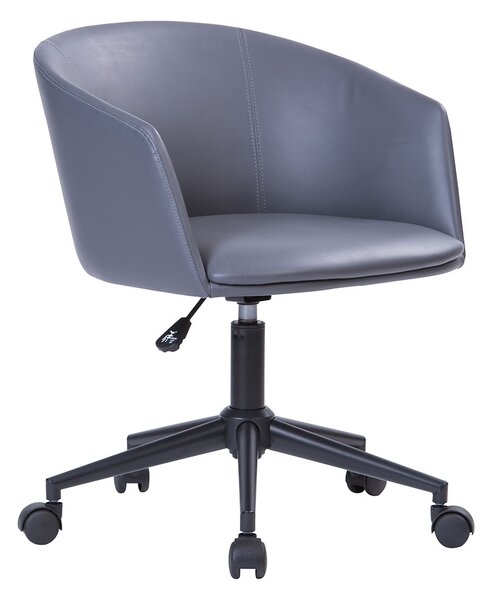 Sedia Poltrona Operativa da Ufficio 57x56x80 cm in PVC Grigio