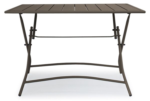 Tavolo da Giardino Pieghevole 110x70x73 cm in Ferro Bronzo