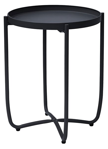 Tavolino da Giardino Ø43x52 cm in Ferro Nero