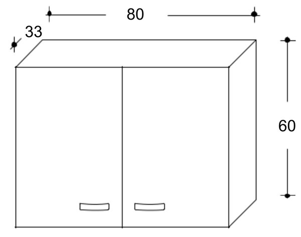 Pensile Bagno Lavanderia con 2 Ante e Vano a Giorno 57,5x27x58 cm in Nobilitato Olmo Scuro