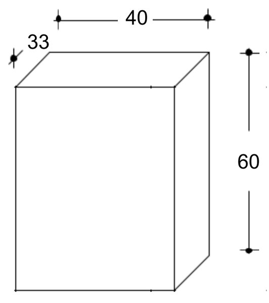 Pensile Cucina Apertura Anta Destra 40x33x60A cm in Nobilitato Teak