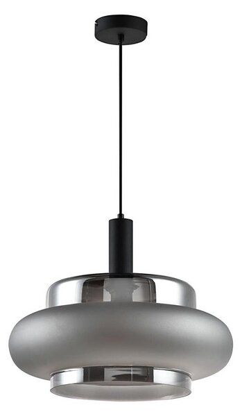 Lampada a sospensione con cavo BRIZI 1xE27/40W/230V grigio/fumé