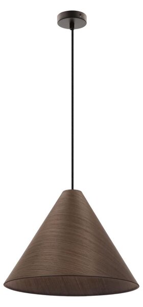 Lampadario a cavo CONO 1xE27/40W/230V, impiallacciatura in mogano