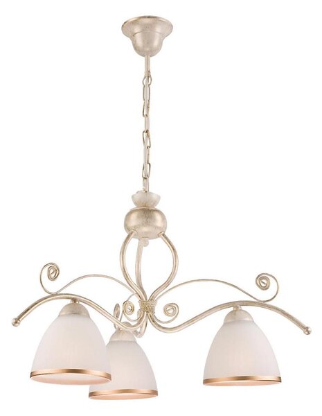 Brilagi - Lampadario LED a catena ANTICO 3xE27/60W/230V 3000K patina bianca
