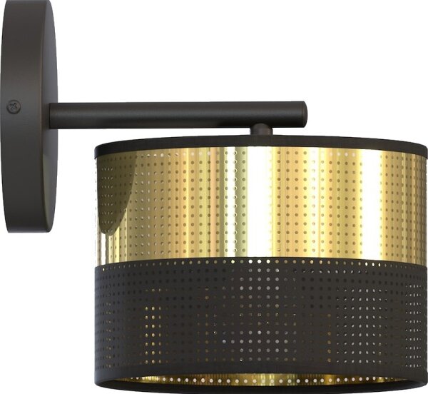 Lampada da parete LUX 1xE27/15W/230V nero/oro