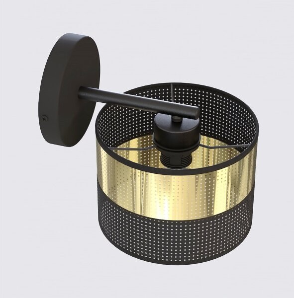 Lampada da parete LUX 1xE27/15W/230V nero/oro