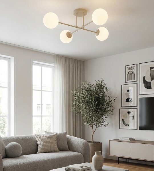 Plafoniera ROMA 4xE14/10W/230V beige