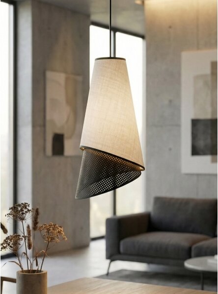 Sospensione su cavo MODA 1xE27/15W/230V grigio/nero