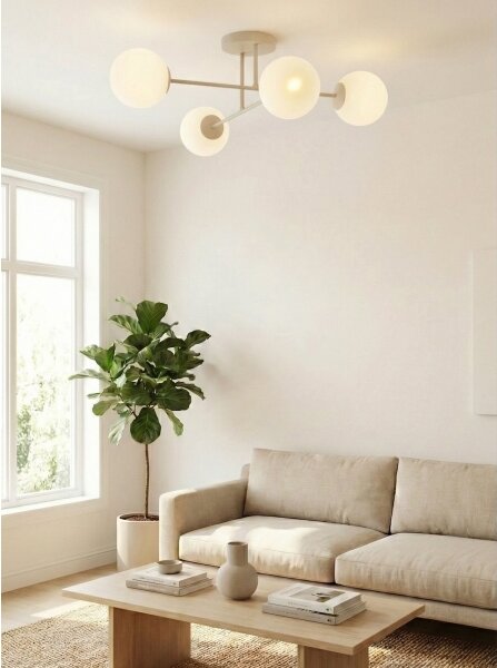 Plafoniera ROMA 4xE14/10W/230V beige