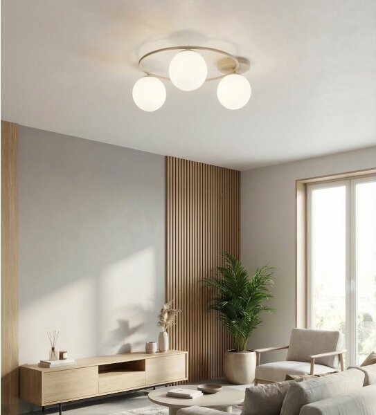 Plafoniera SOPRA 3xE14/10W/230V beige/bianco