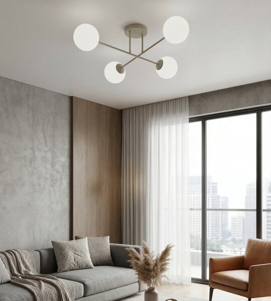 Plafoniera ROMA 4xE14/10W/230V beige