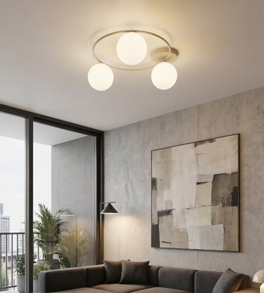 Plafoniera SOPRA 3xE14/10W/230V beige/bianco