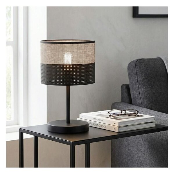 Lampada da tavolo KARBON 1xE27/15W/230V nera/grigia