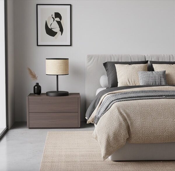 Lampada da tavolo ECO 1xE27/15W/230V beige/rattan