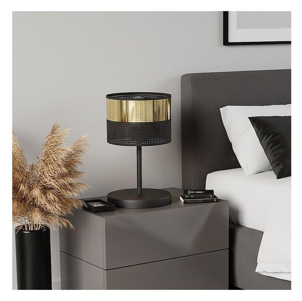 Lampada da tavolo LUX 1xE27/15W/230V nera/dorata