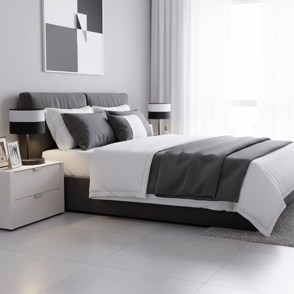 Lampada da tavolo KARBON 1xE27/15W/230V nera/grigia