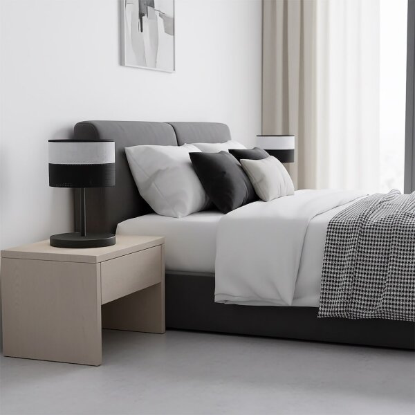 Lampada da tavolo KARBON 1xE27/15W/230V nera/grigia