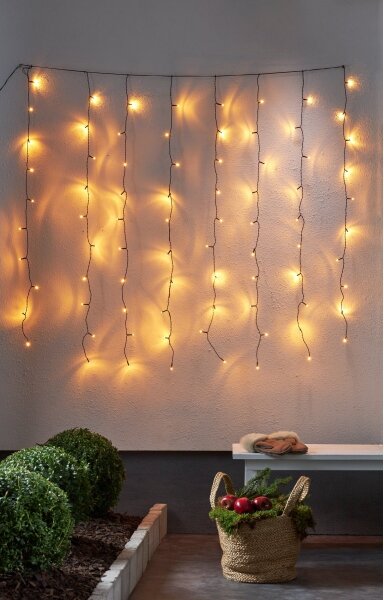 Eglo 410828 - Tenda natalizia LED da esterno GOLDEN 80xLED 1,3m IP44 bianco caldo