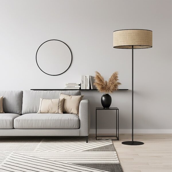 Lampada da terra ECO 1xE27/15W/230V beige/rattan