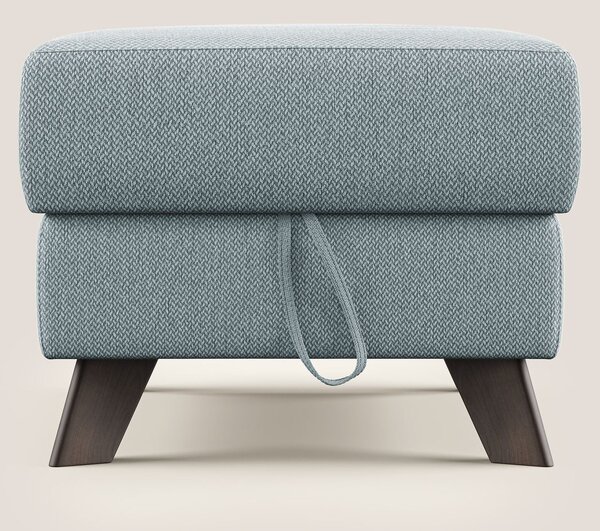 Moon Pouf contenitore e piedini alti in tessuto smacchiabile con acqua