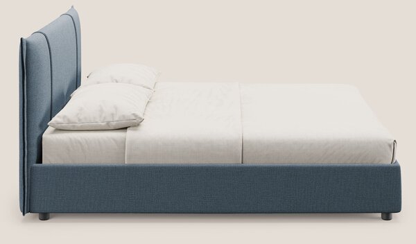 Alicia letto imbottito con vano contenitore in tessuto impermeabile T1