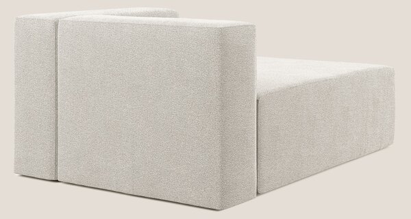 Nettuno modulo chaise longue in morbido tessuto bouclè T07 bianco