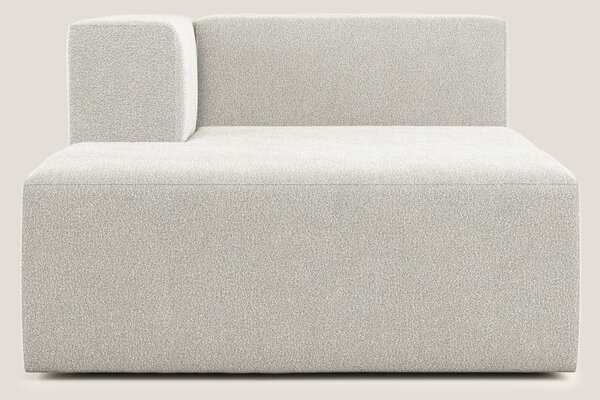 Nettuno modulo chaise longue in morbido tessuto bouclè T07 bianco