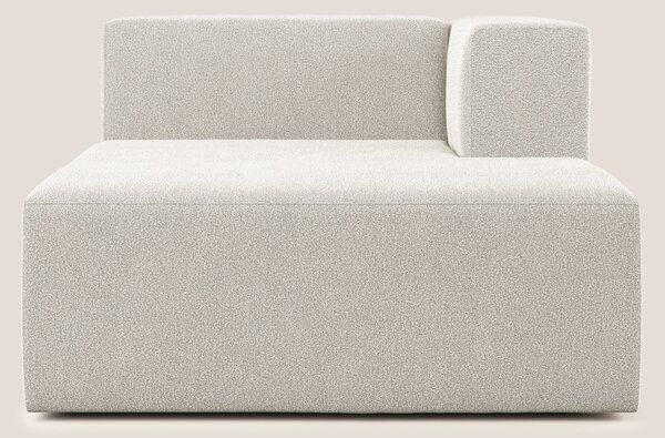 Nettuno modulo chaise longue in morbido tessuto bouclè T07 bianco