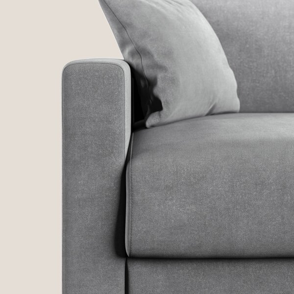 Chris Divano letto in microfibra smacchiabile T11 grigio