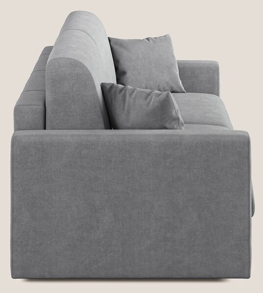 Chris Divano letto in microfibra smacchiabile T11 grigio