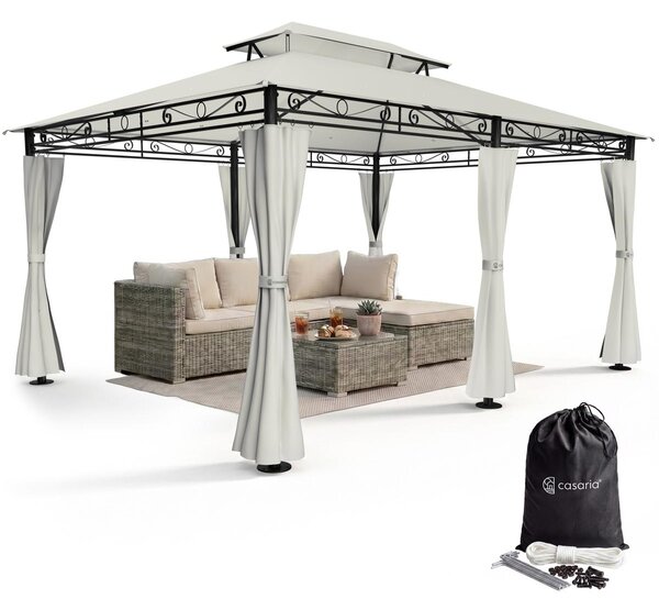CASARIA Gazebo Tendone 3x4m Telaio in Metallo