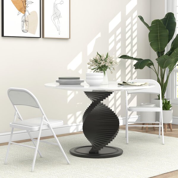 Set 2 Sedie Pieghevoli 45x46x78 cm Imbottite in Finta Pelle PU e Metallo Bianco