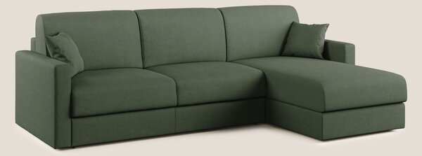 Chris Divano letto angolare con penisola in microfibra smacchiabile T1