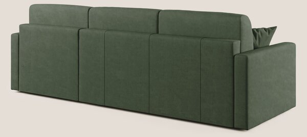 Chris Divano letto angolare con penisola in microfibra smacchiabile T1