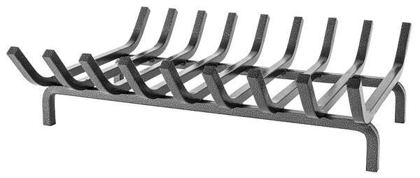 Braciere a 9 Barre 50x40x14 cm in Ferro Quadro 14 mm Grigio Martellato