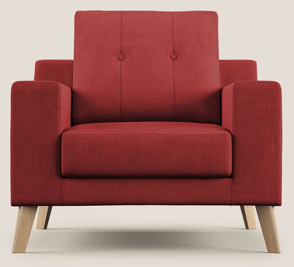 Danish poltroncina in tessuto morbido impermeabile T02 rosso